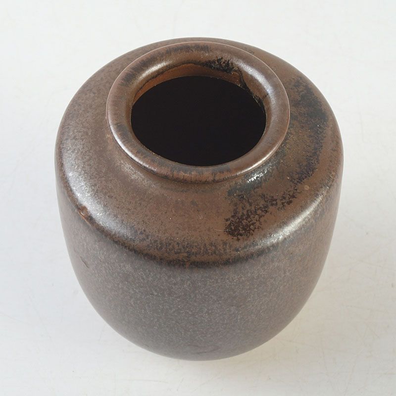 茶道具　尾戸焼　土居庄次造　肩衝茶入　仕覆付　共箱　V　6974 茶道具 尾戸焼 土居庄次作 肩衝茶入 仕覆付 共箱 V S519 - メルカリ