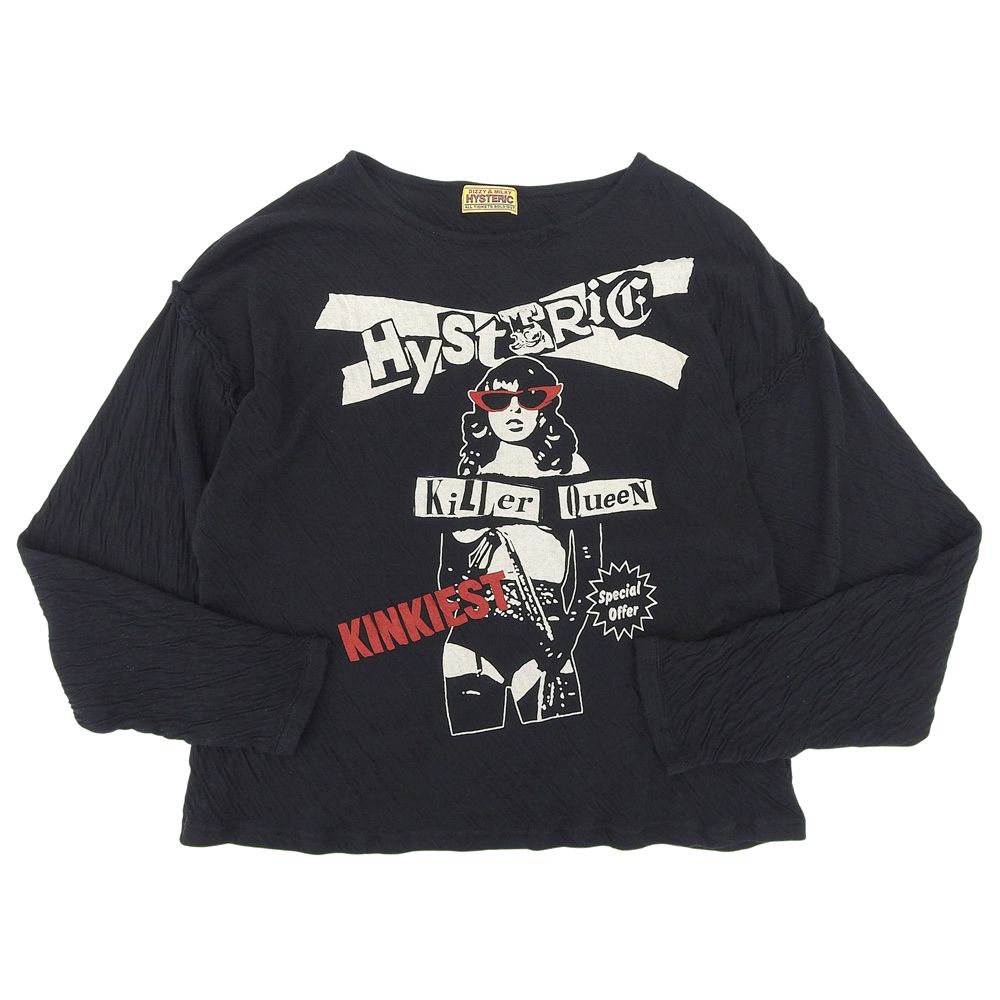 美品◎送料込み/匿名配送◎Lサイズ☆HYSTERIC GLAMOUR 長袖シャツ ヒステリックグラマー 長袖シャツ スーベニアシャツ ブラック 刺繍