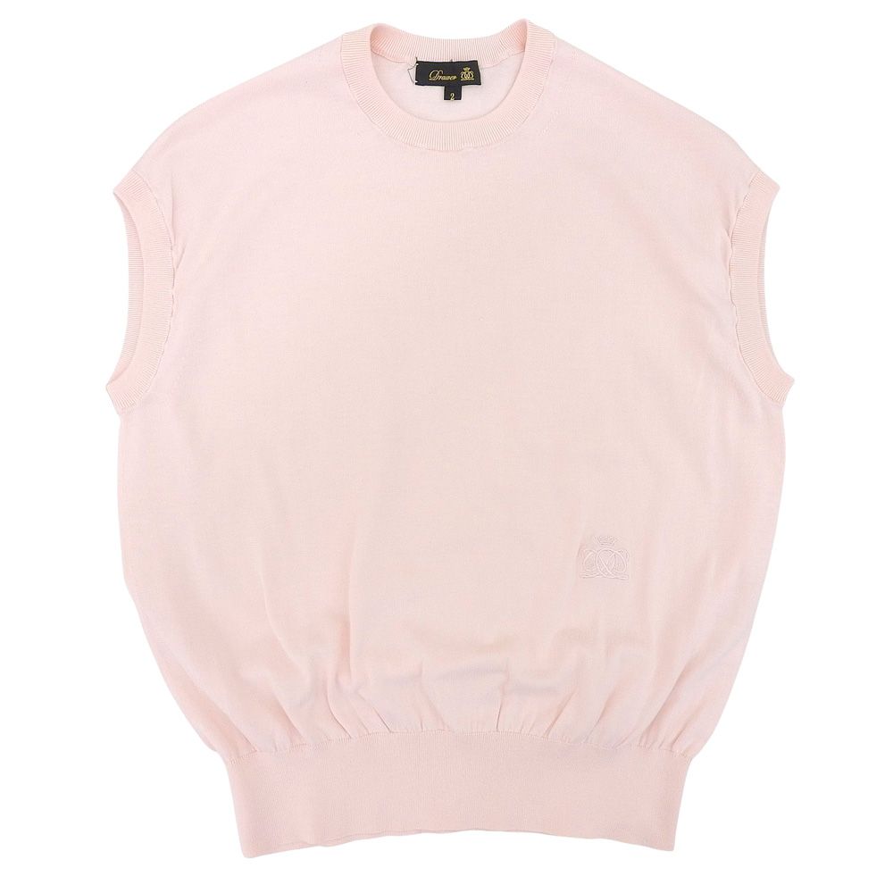 DRAWER ドゥロワー 16G天竺編み ノースリーブニット トップス