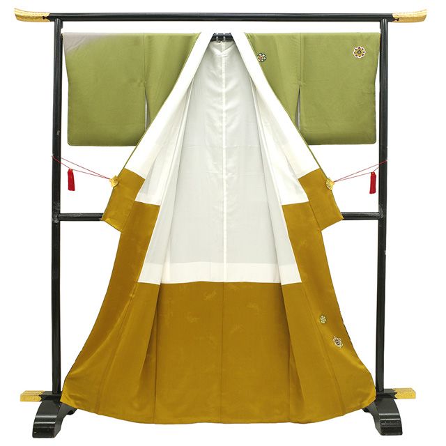 新古品】 訪問着 着物 未使用 千地泰弘 正絹 袷 友禅作家 金彩加工 手