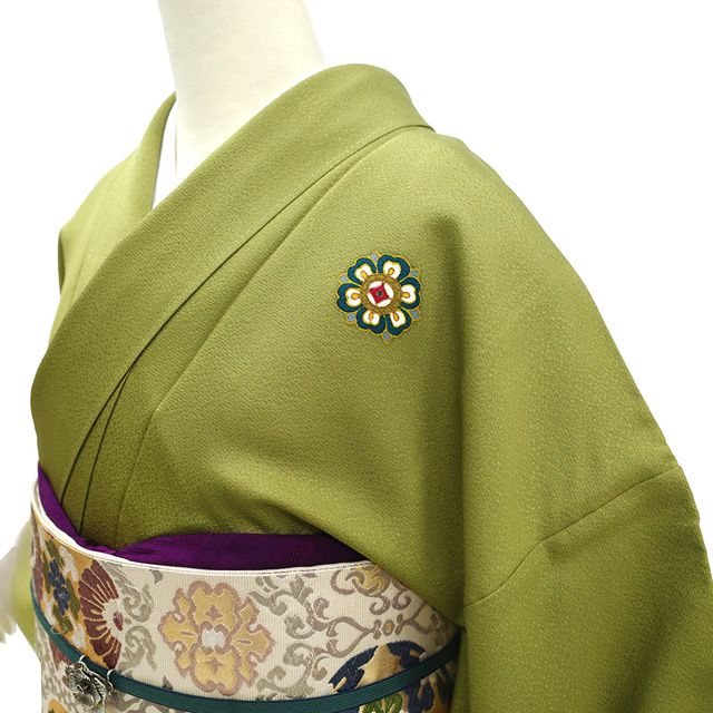 新古品】 訪問着 着物 未使用 千地泰弘 正絹 袷 友禅作家 金彩加工 手