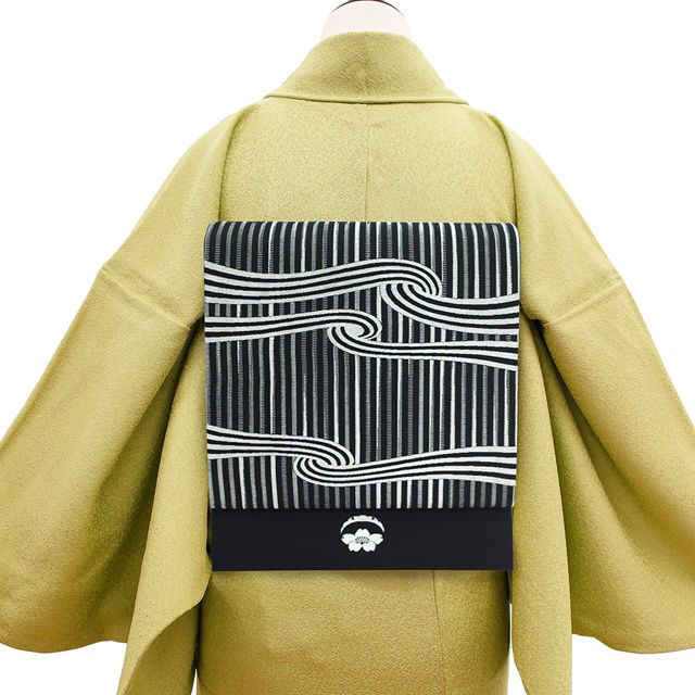 新古品】 袋帯 未使用 フォーマル セミフォーマル 京都 西陣 銀糸 黒