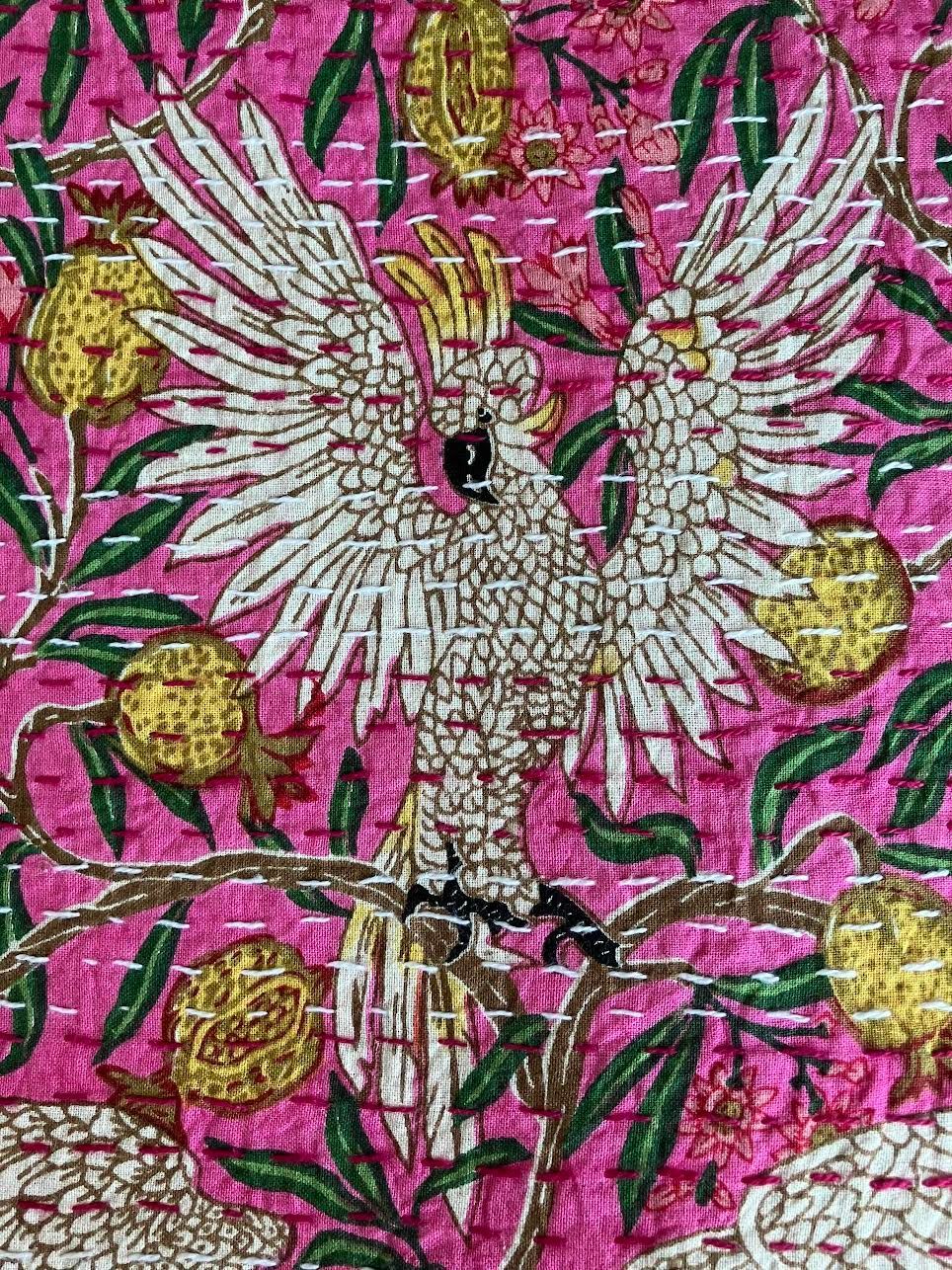 カンタキルト マルチカバー #88 Pink Bird Garden - メルカリ