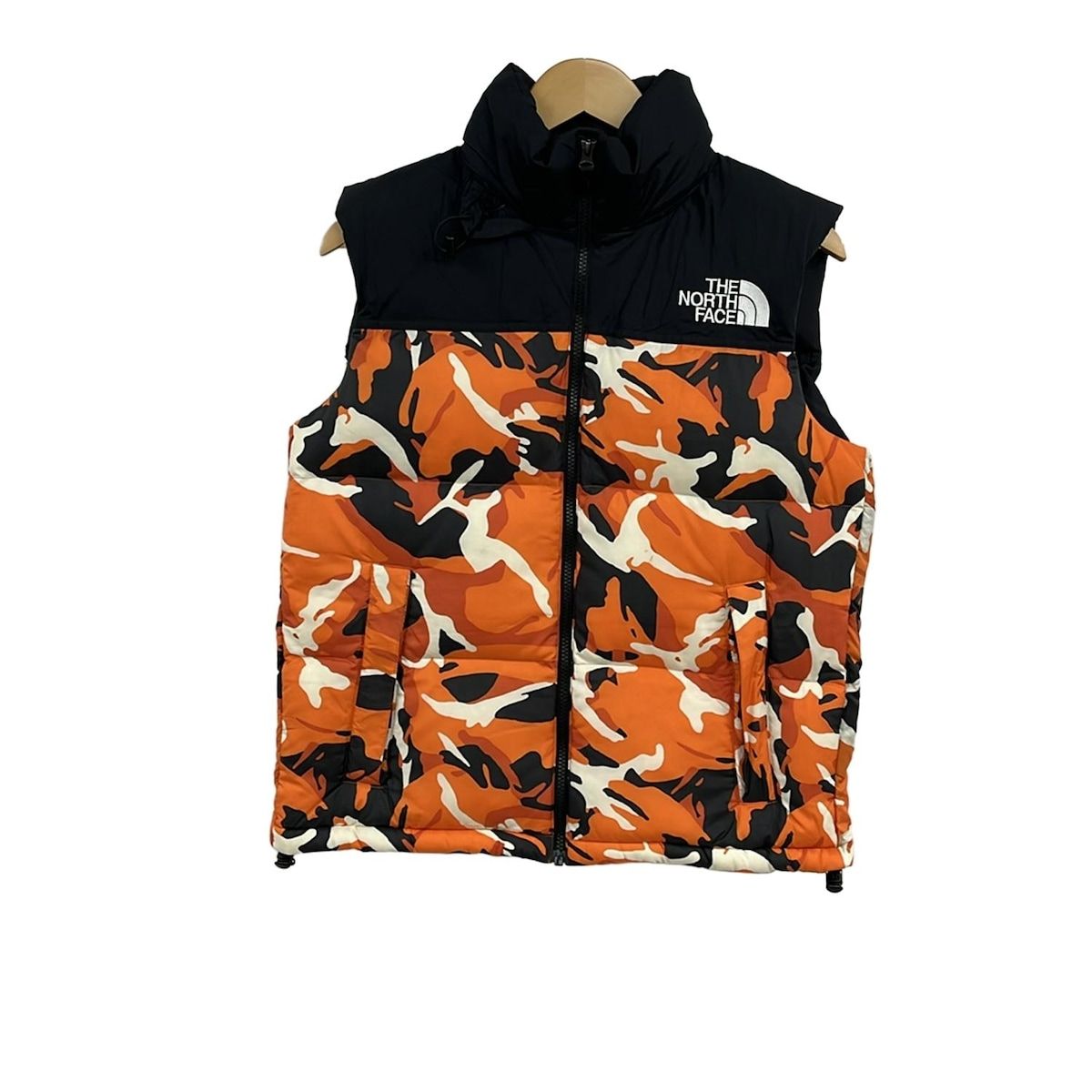 THE NORTH FACE ノースフェイス ダウンベスト サイズM メンズ 黒 オレンジ マルチ 冬