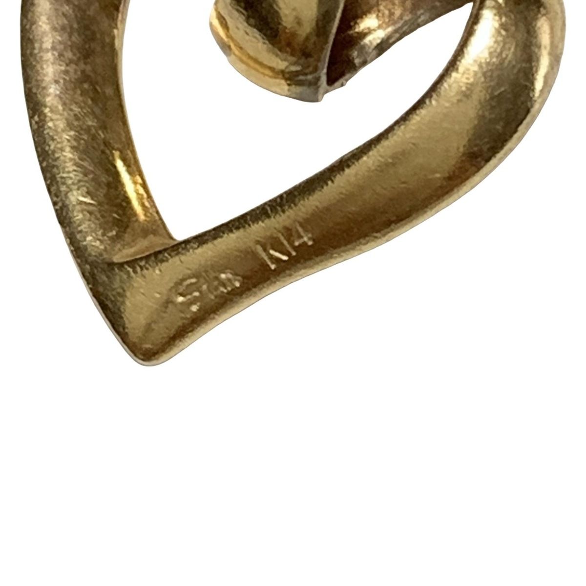  STAR JEWELRY スタージュエリー ペンダントトップ - K 14 YG ハート その他 アクセサリー