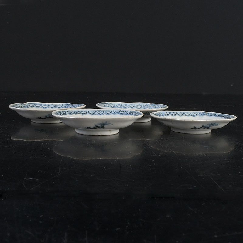 伊万里焼 古伊万里 染付 花籠文 小皿 四客 書付箱 C S522 - メルカリ