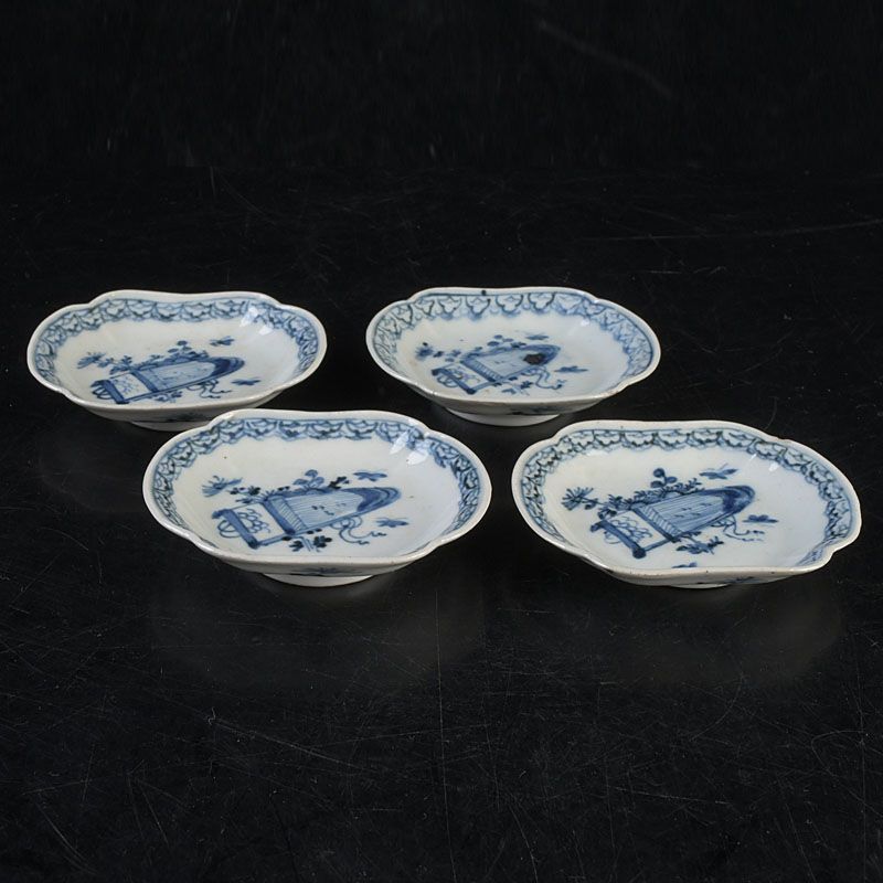 伊万里焼 古伊万里 染付 花籠文 小皿 四客 書付箱 C S522 - メルカリ