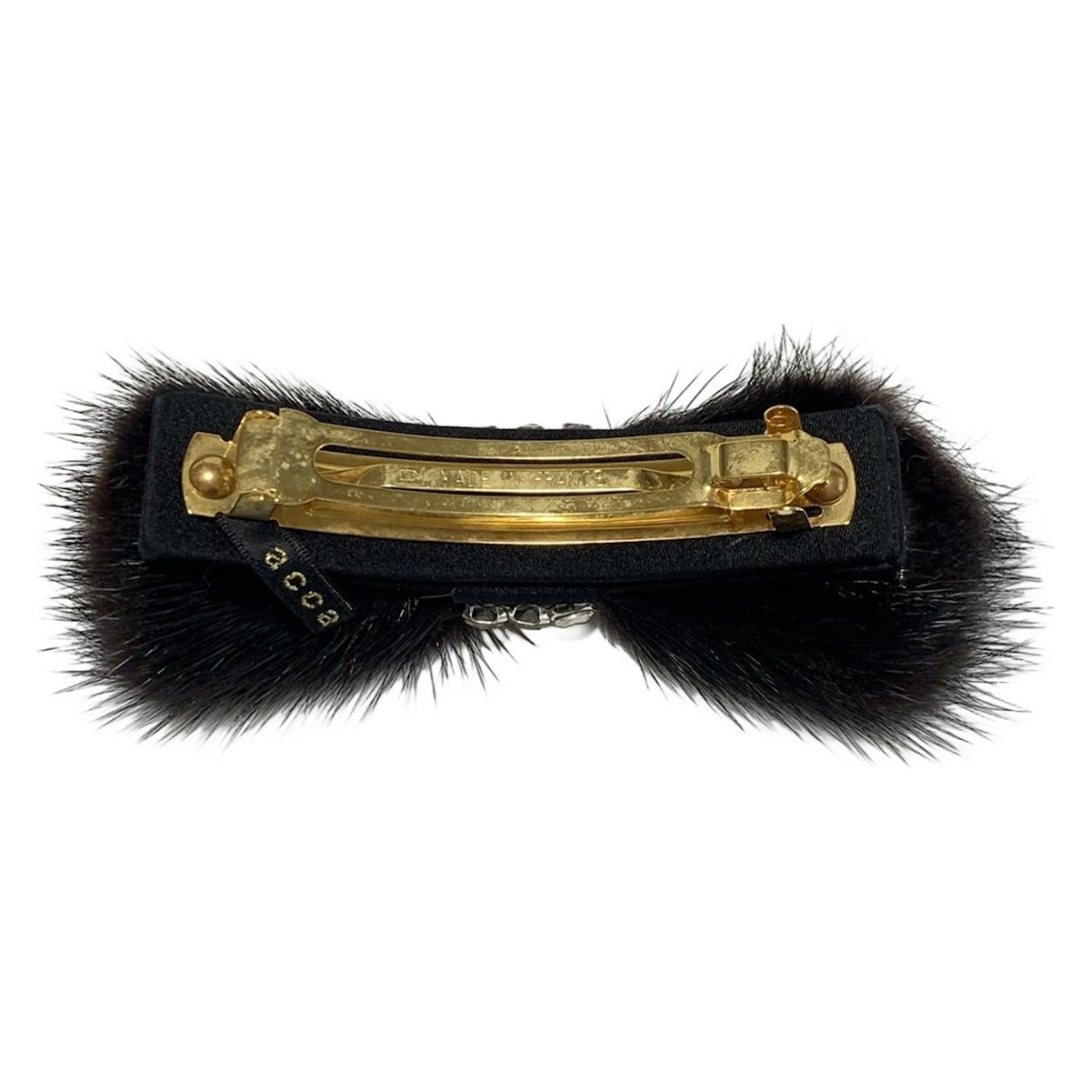 acca アッカ バレッタ - ファー リボン