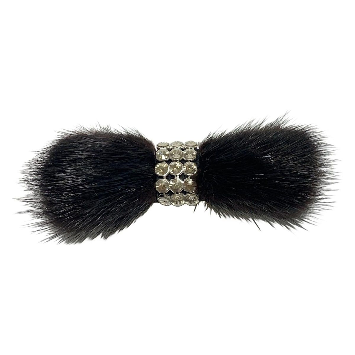 acca アッカ バレッタ - ファー リボン