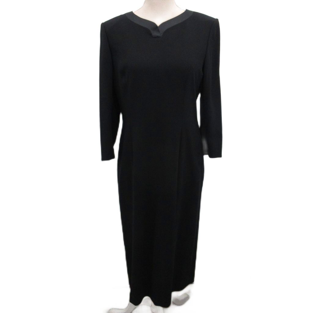  ジバンシィ HI FORMAL スーツ セットアップ フォーマル テーラード ノー ワンピース 長袖 マキシ ロング 絹 シルク混 12 黒 ブラック スカートスーツ上下 ビジネススーツ