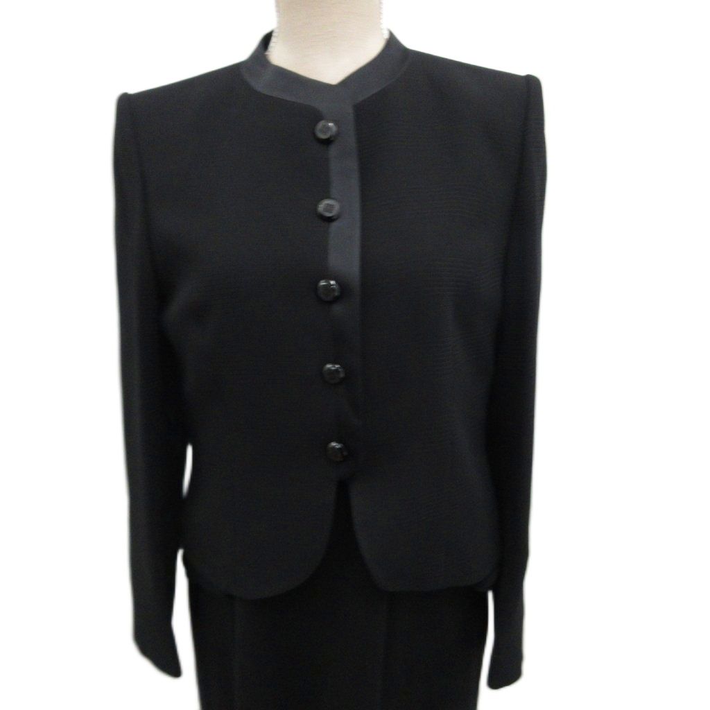 ジバンシィ HI FORMAL スーツ セットアップ フォーマル テーラード ノー ワンピース 長袖 マキシ ロング 絹 シルク混 12 黒 ブラック