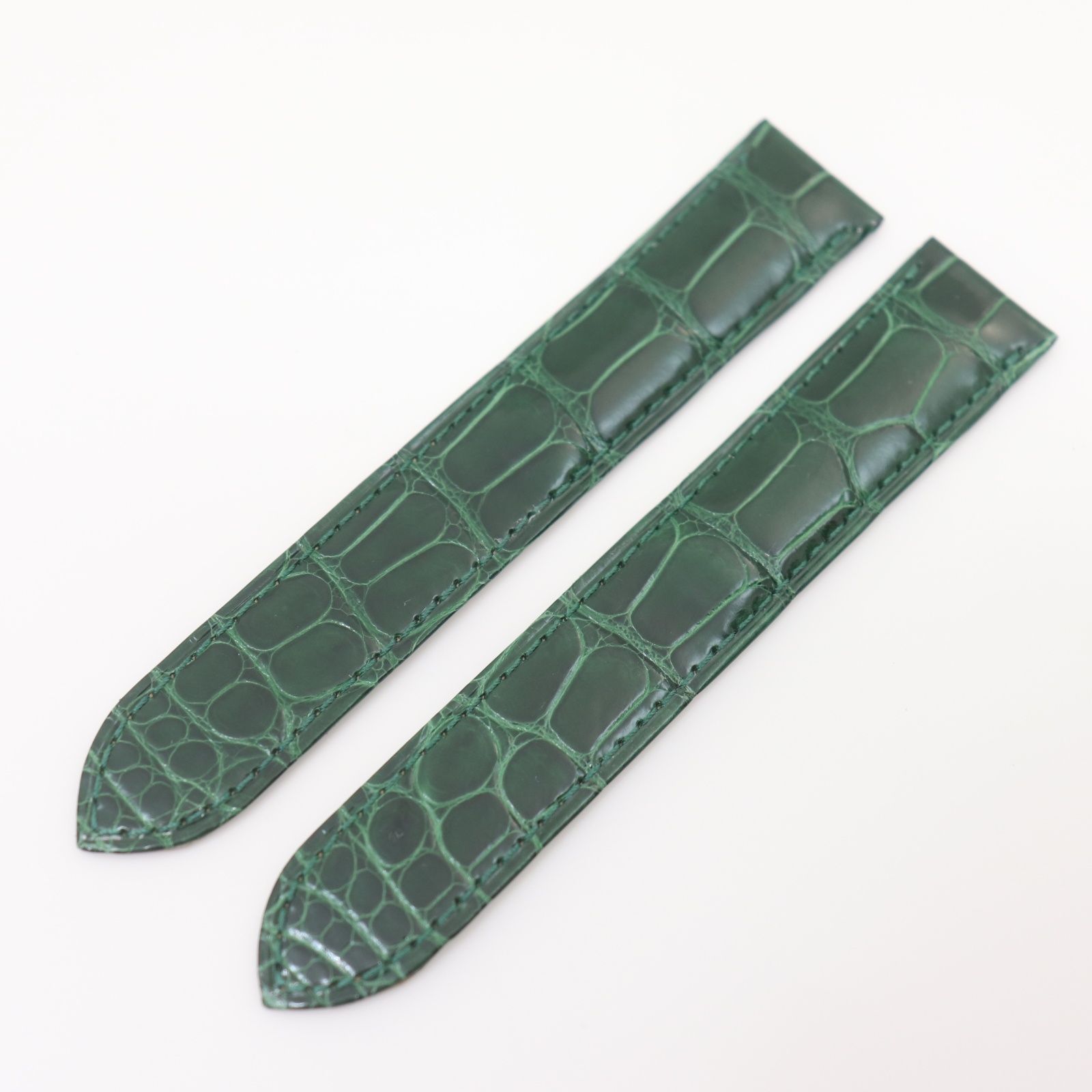 未使用 *＊*… Cartier コリゼ用レザーベルト グリーンカラー *＊*… ITRLHFJ2XPDZ 未使用 Cartier カルティエ クロコベルト 18mm 替え