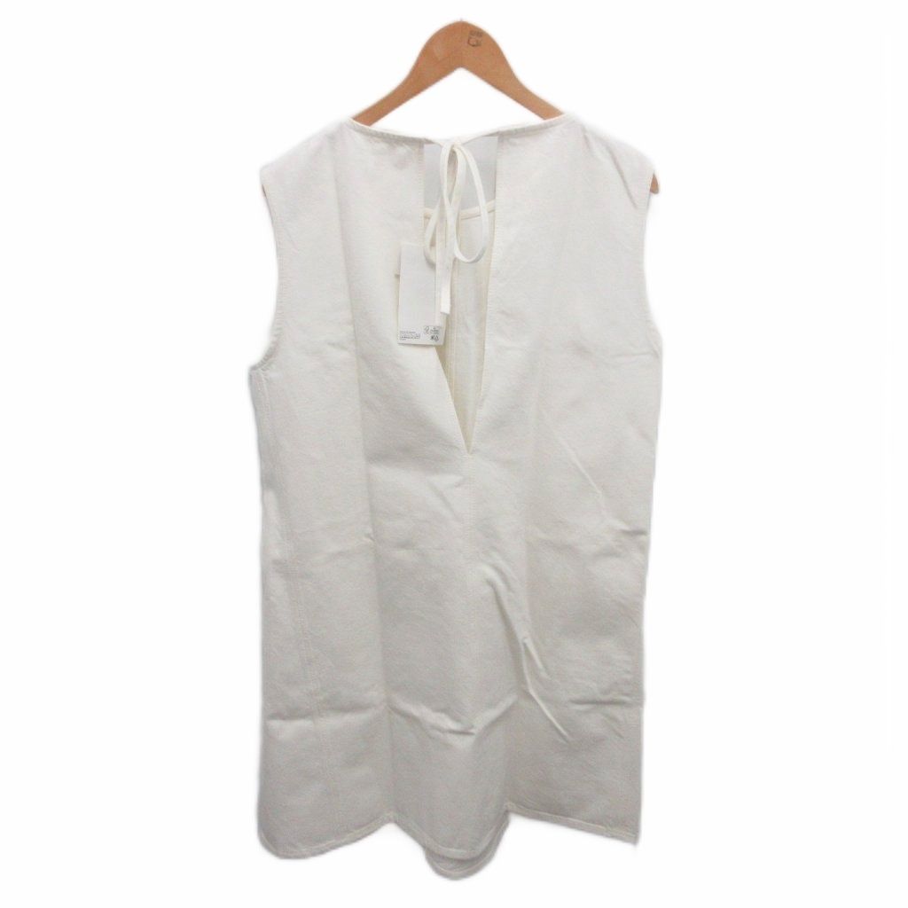 コス COS ワンピース ノースリーブ ミモレ ロング デニム アイボリー