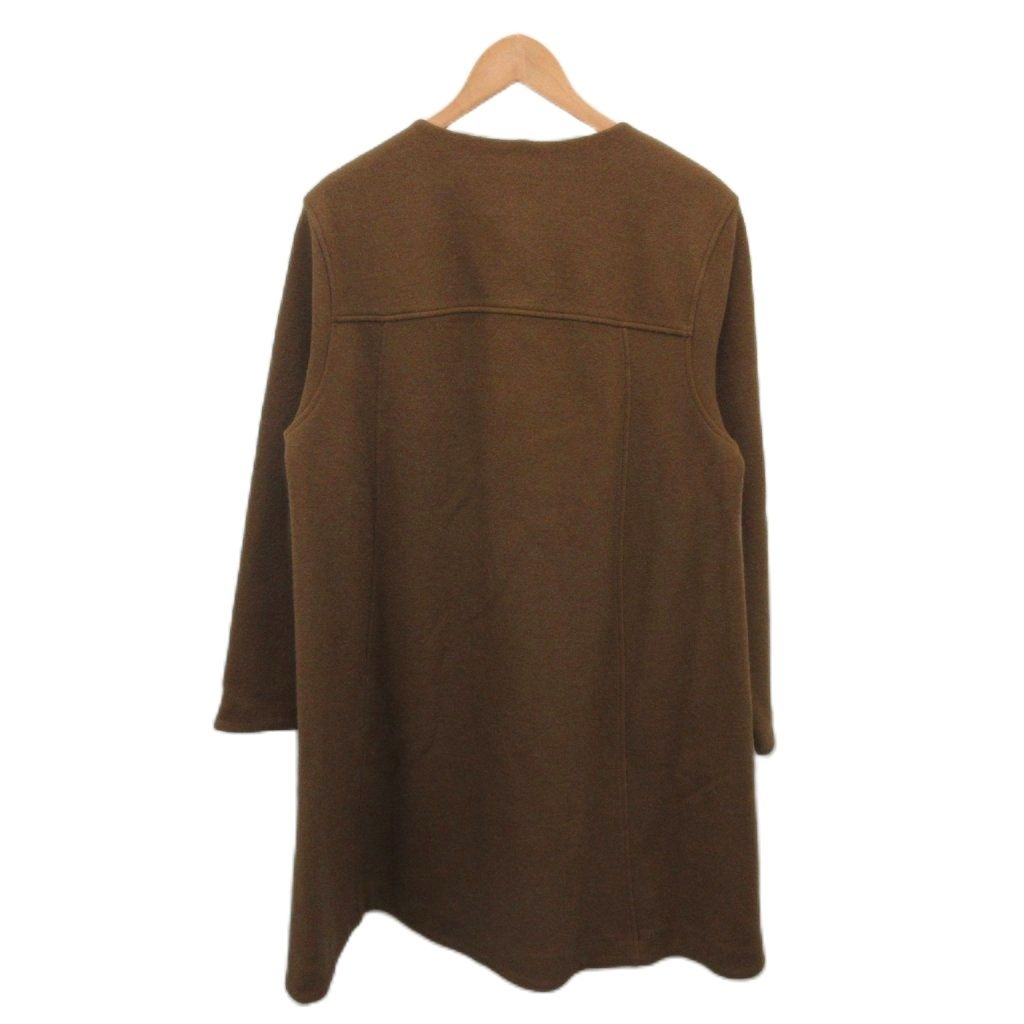 コス COS ワンピース ミモレ ロング 長袖 ウール ノー L 茶 ブラウン