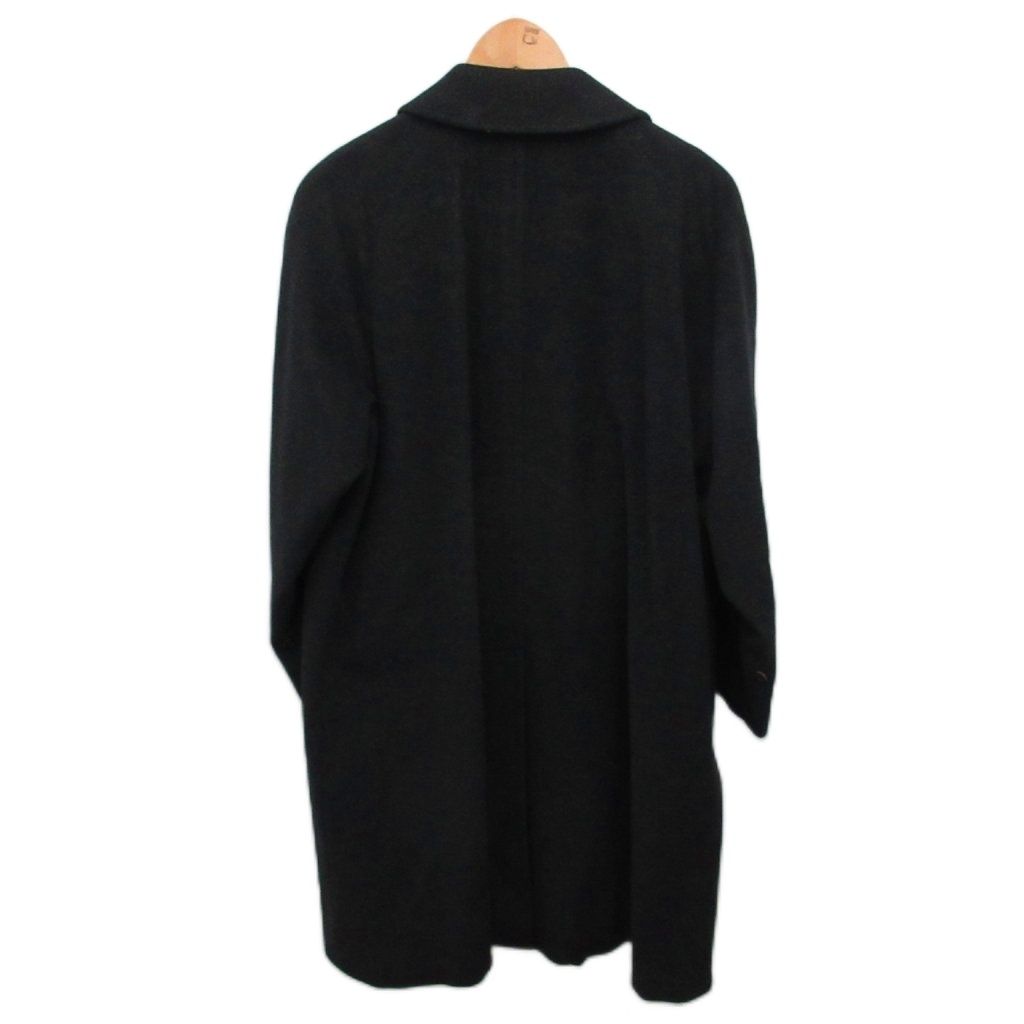 希少✨バーバリーズ　金タグ　ロゴ　　ウール100% ブラック　ステンカラーコート カシミア100%✨バーバリーズ ステンカラーコート モノグラム 金ダグ