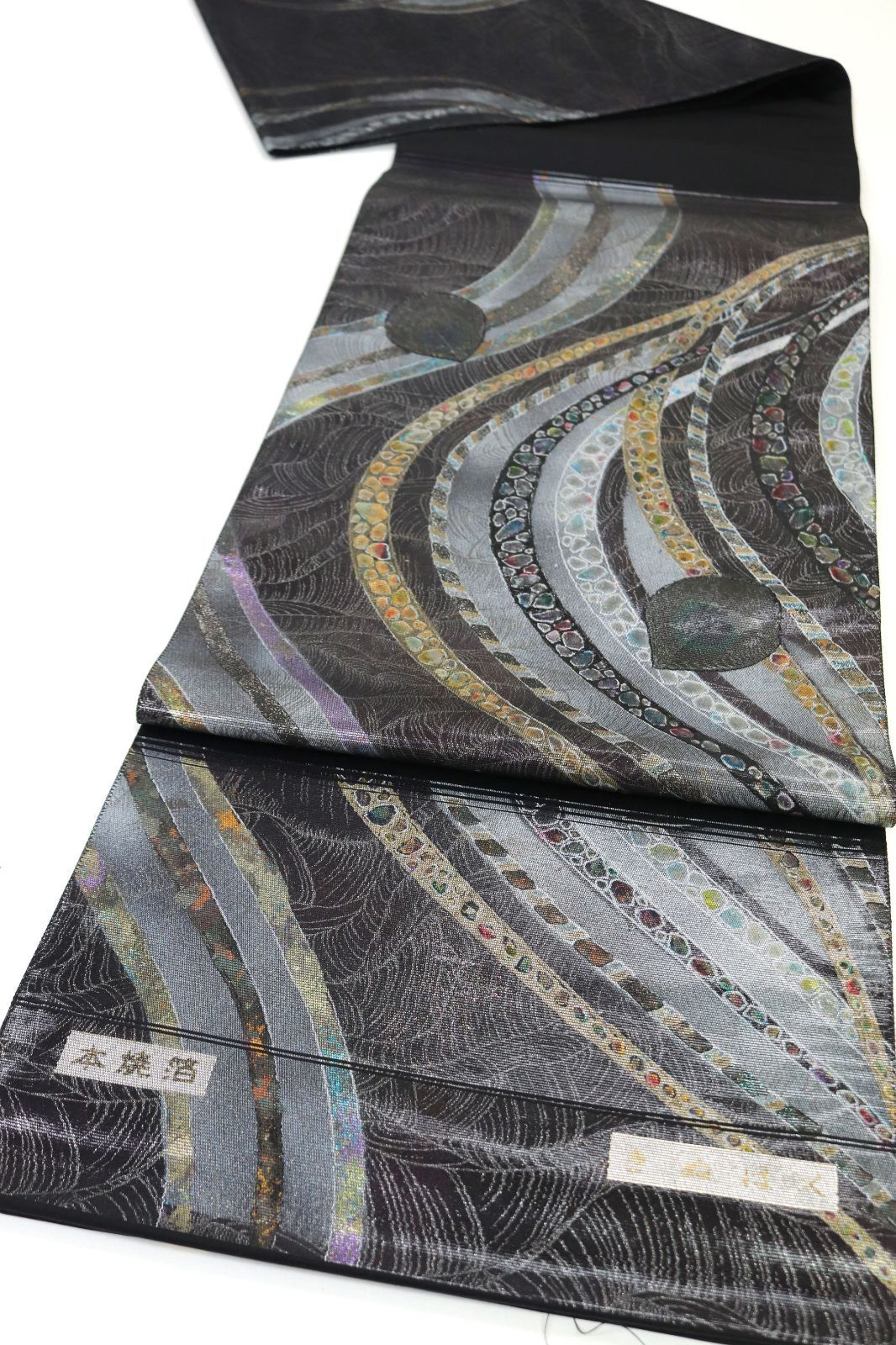 ofa 2725 西陣 高山工房 本焼箔螺鈿 袋帯 きぬはく 三通柄 お仕立て付き ２～３週間で発送