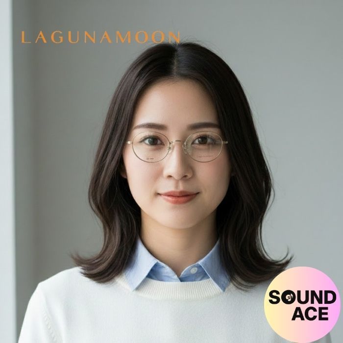 メガネフレーム ラグナムーン LAGUNA MOON LM-1068 レディースメガネ アンティ クゴールド おしゃれメガネ