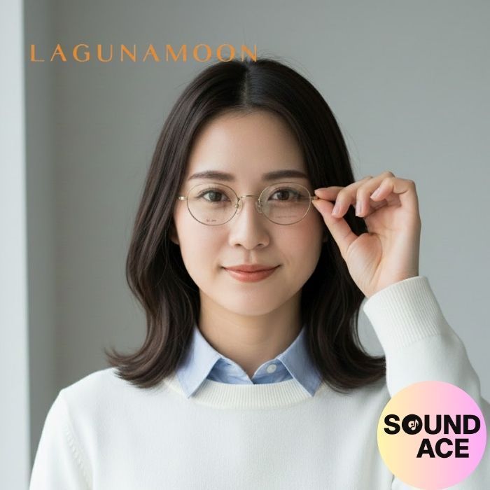 メガネフレーム ラグナムーン LAGUNA MOON LM-1068 レディースメガネ アンティ クゴールド おしゃれメガネ