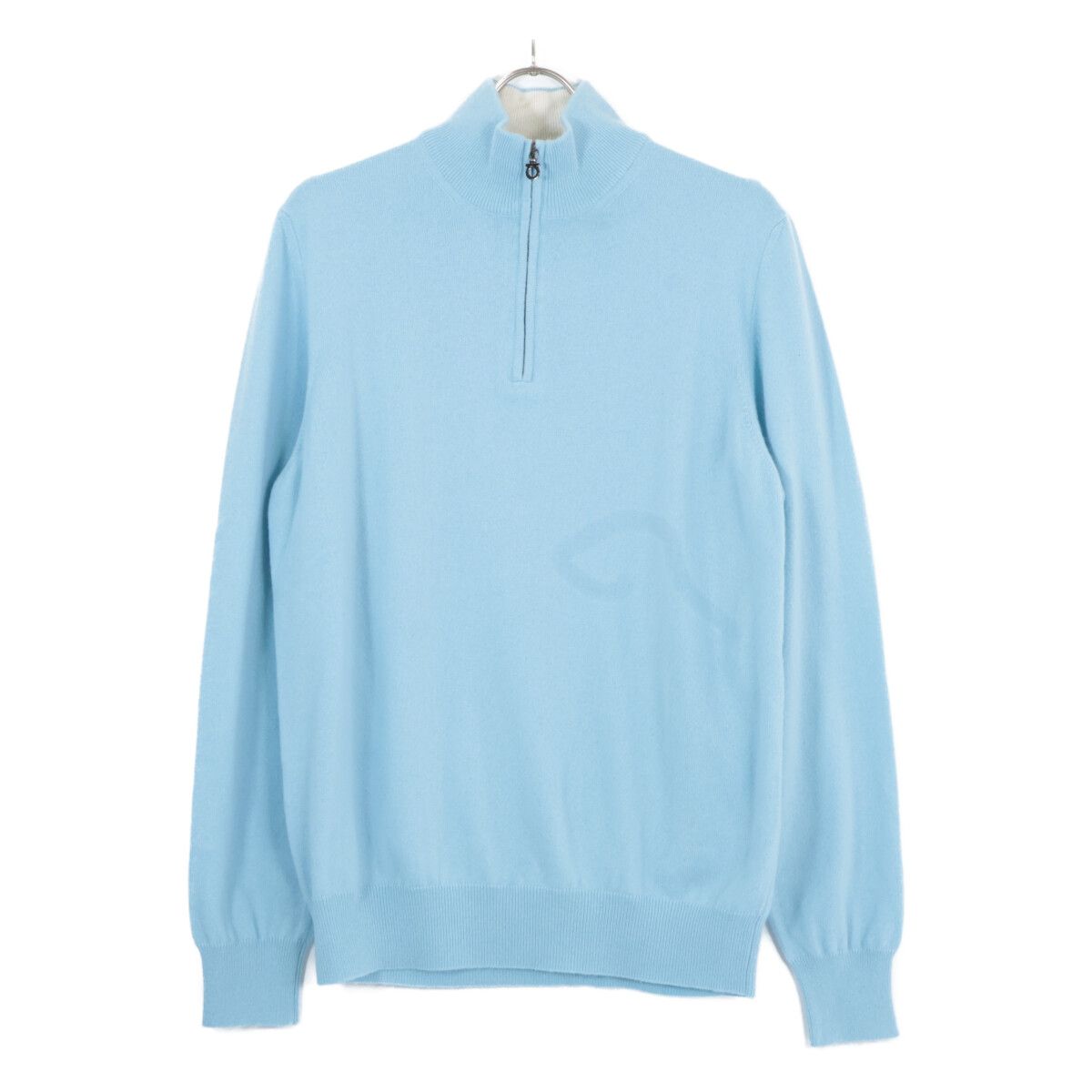 Salvatore Ferragamo フェラガモ ハイネックニット　ブルー Two tone turtleneck - Women | Ferragamo