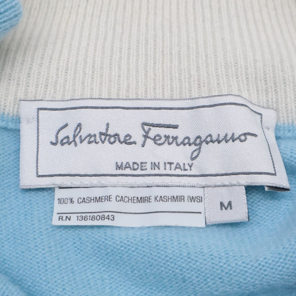 Salvatore Ferragamo サルヴァトーレフェラガモ ﾗｲﾄﾌﾞﾙｰ ｶｼﾐﾔ100 ﾊｰﾌ
