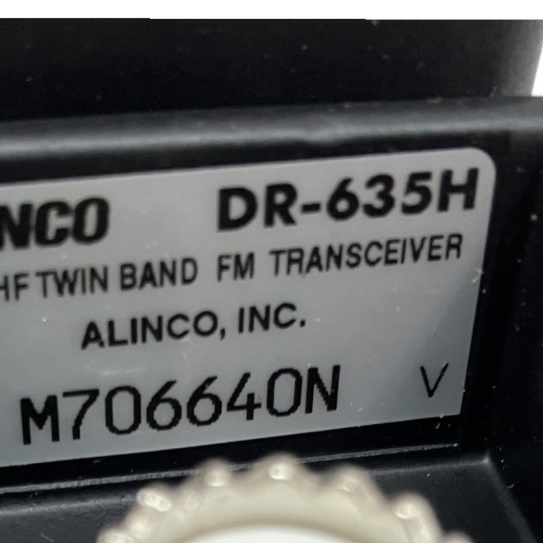 ALINCO DR 635 アマチュア無線機 アルインコ トランシーバー トランシーバー アマチュア無線