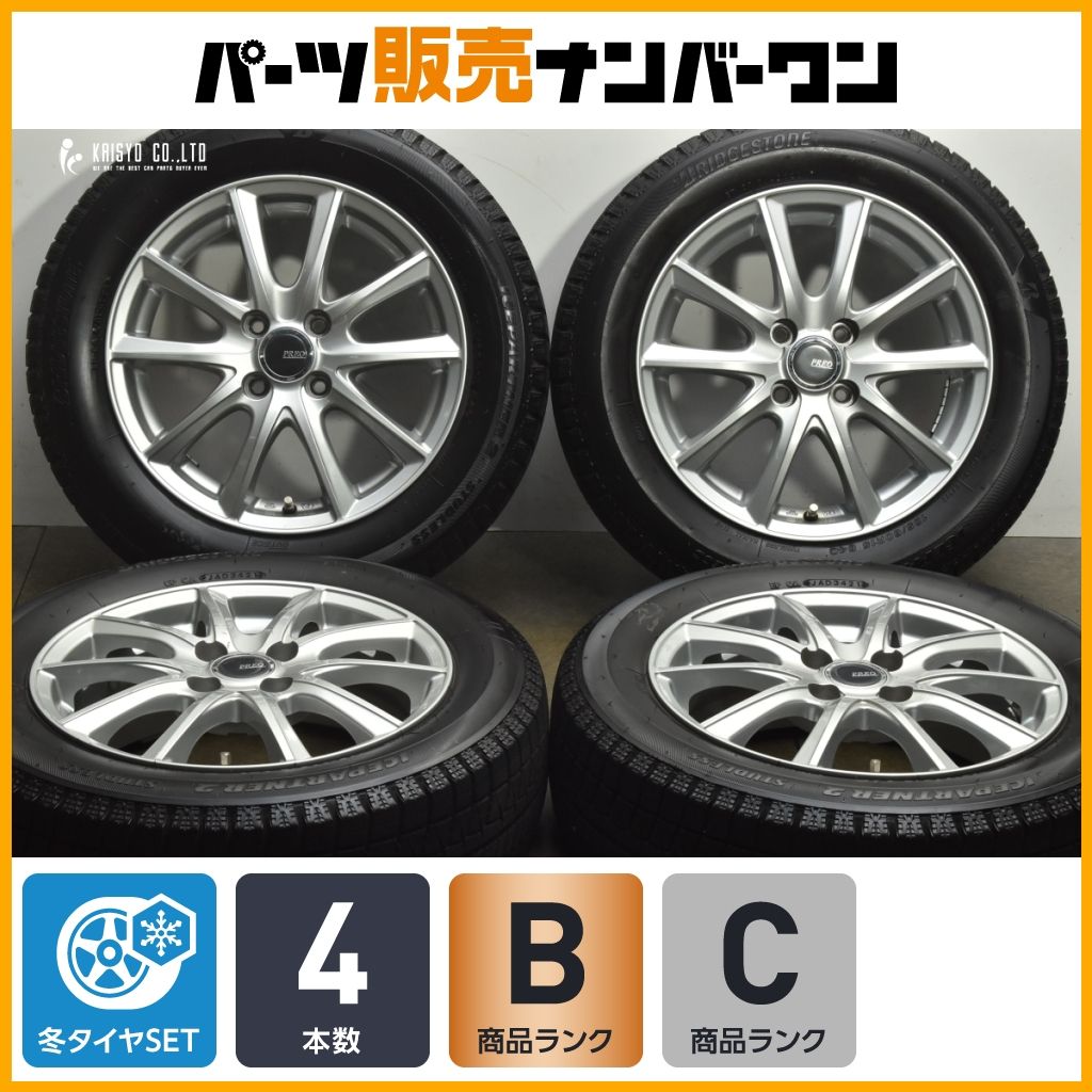 程度良好品 PREO 15 in 5 J 42 PCD 100 ブリヂストン アイスパートナー2 185 60 R フィールダー アクア ヴィッツ フィット スイフト