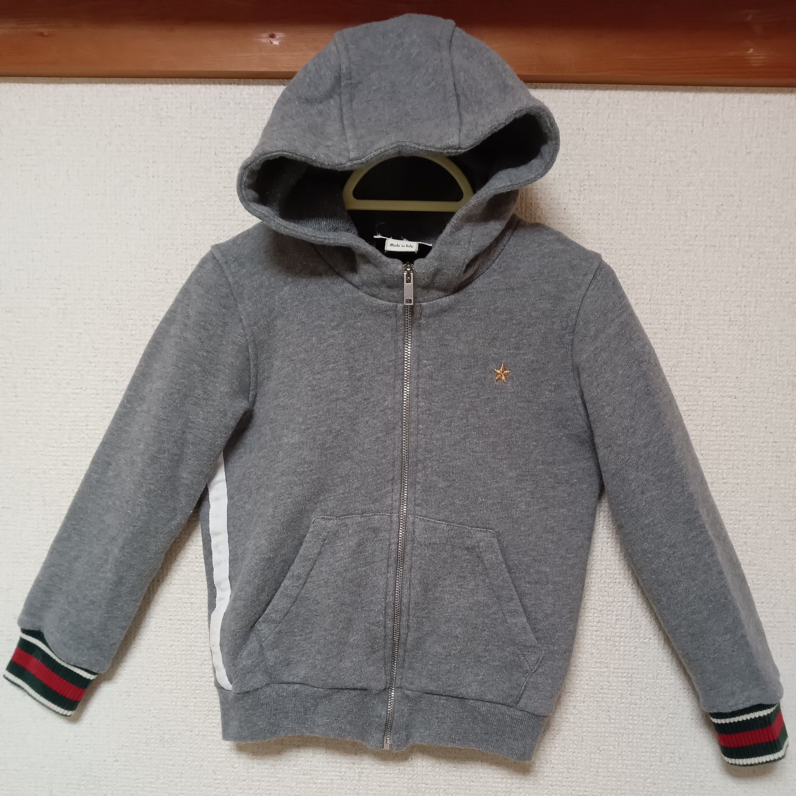 2-DG276 未使用 グッチ コットン チャコールグレー パーカー キッズ 2-DG276 未使用 グッチ コットン チャコールグレー パーカー キッズ