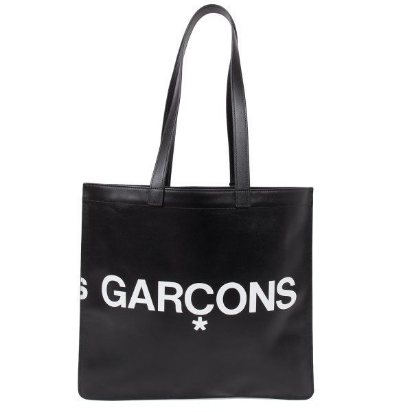 GARCONS カウレザービッグロゴトートバッグ