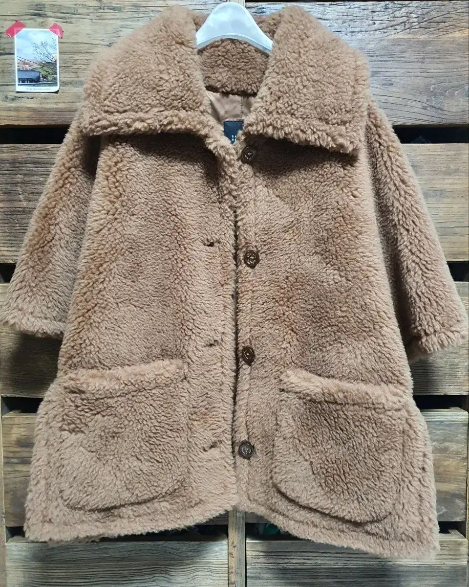 バニーズ YORK ボア シープスキン ケープ ファージャケット 66 77