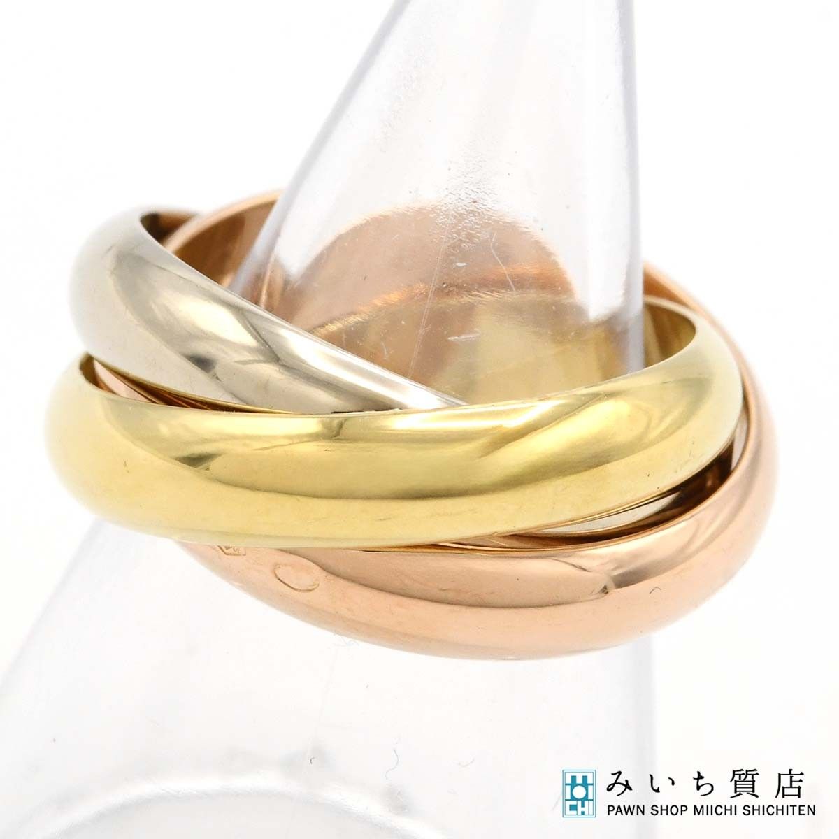 希少 仕上済 Cartier カルティエ トリニティ リング 指輪 750 K18YG WG