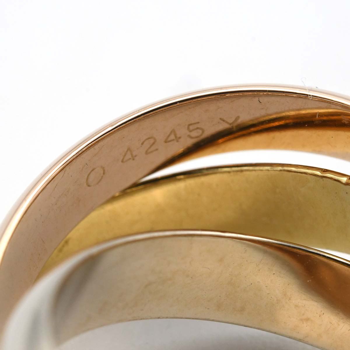 希少 仕上済 Cartier カルティエ トリニティ リング 指輪 750 K18YG WG