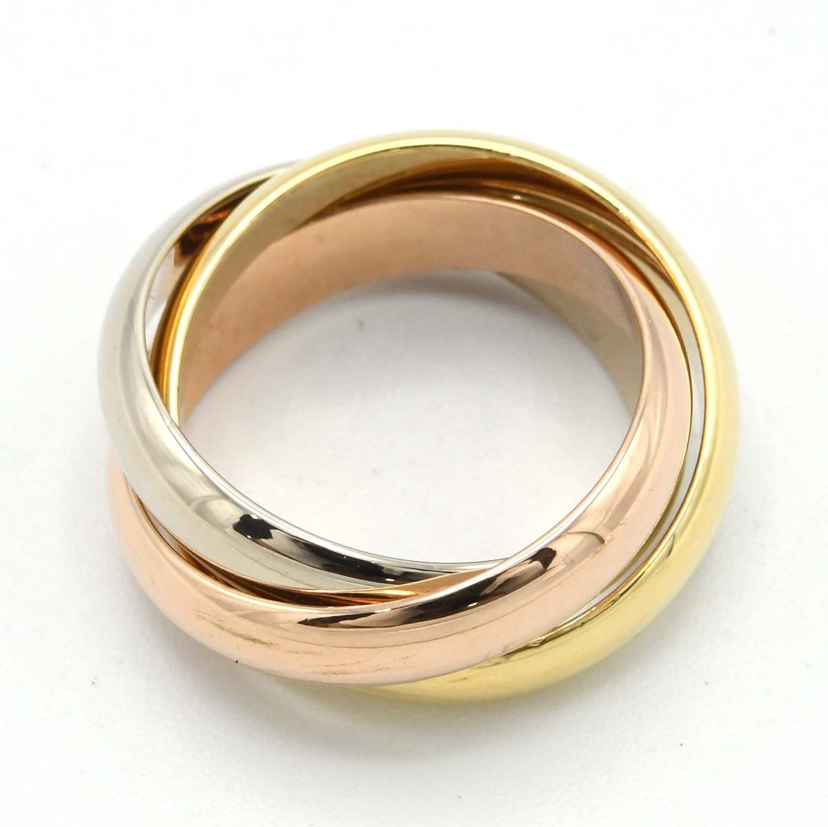 希少 仕上済 Cartier カルティエ トリニティ リング 指輪 750 K18YG WG