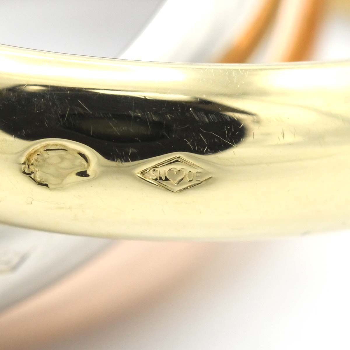 希少 仕上済 Cartier カルティエ トリニティ リング 指輪 750 K18YG WG