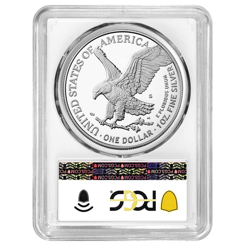 2025 S 1 1オンス プルーフ アメリカンシルバーイーグル PCGS ブルーラベル ホワイトフレーム