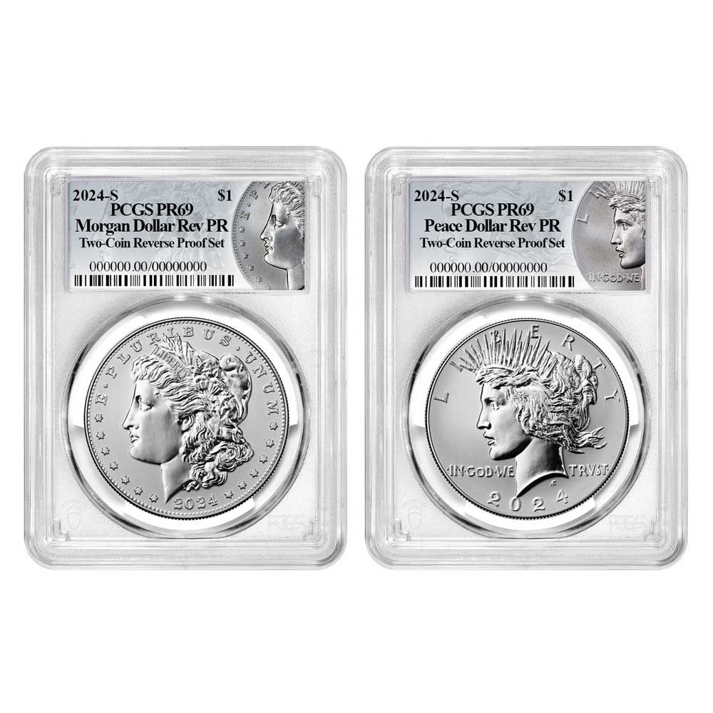 セット 2025 S リバースプルーフ 1 モルガン＆ピース シルバーダラー PCGS PR 69