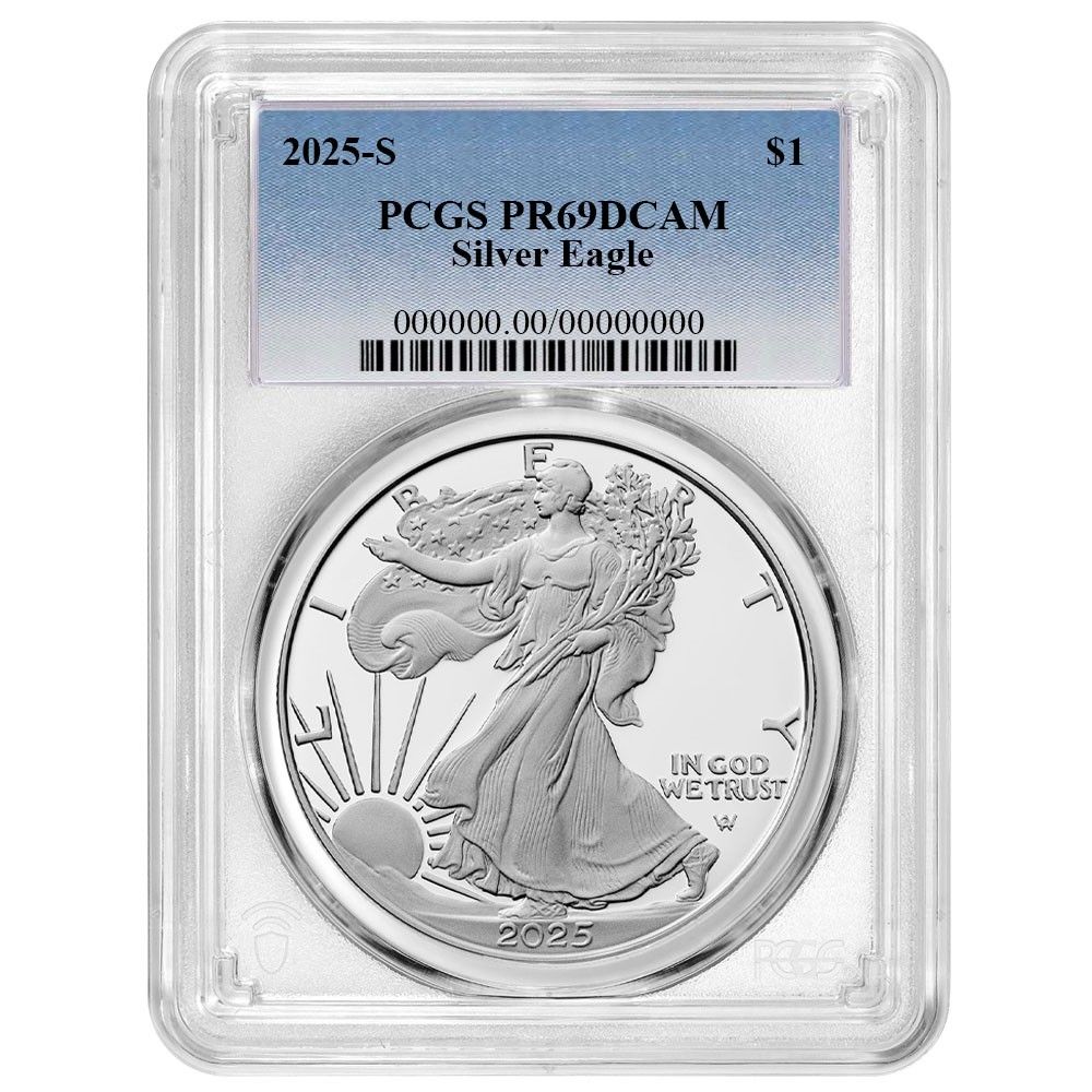 2025-S 1 1オンス プルーフ アメリカンシルバーイーグル PCGS ブルーラベル