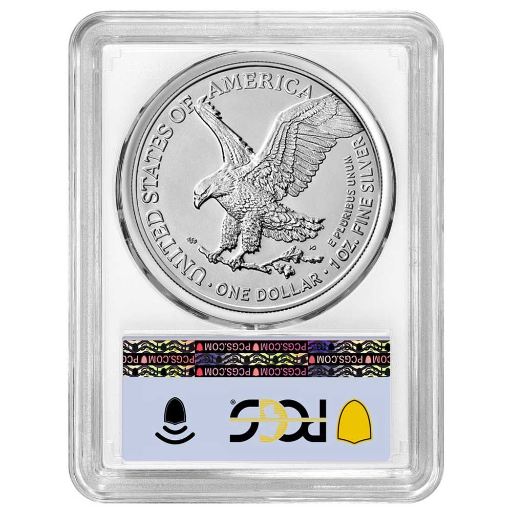 2026年 1ドル 1オンス アメリカンシルバーイーグル PCGS MS 70 FDOI フラッグラベル ホワイト