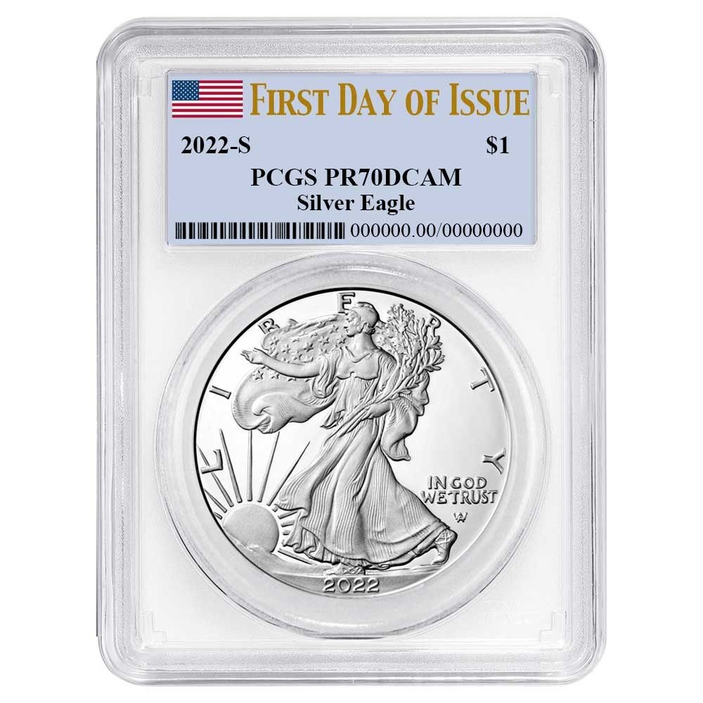 2025-S 1 1オンス プルーフ アメリカンシルバーイーグル PCGS FDOI フラッグラベル ホワイト