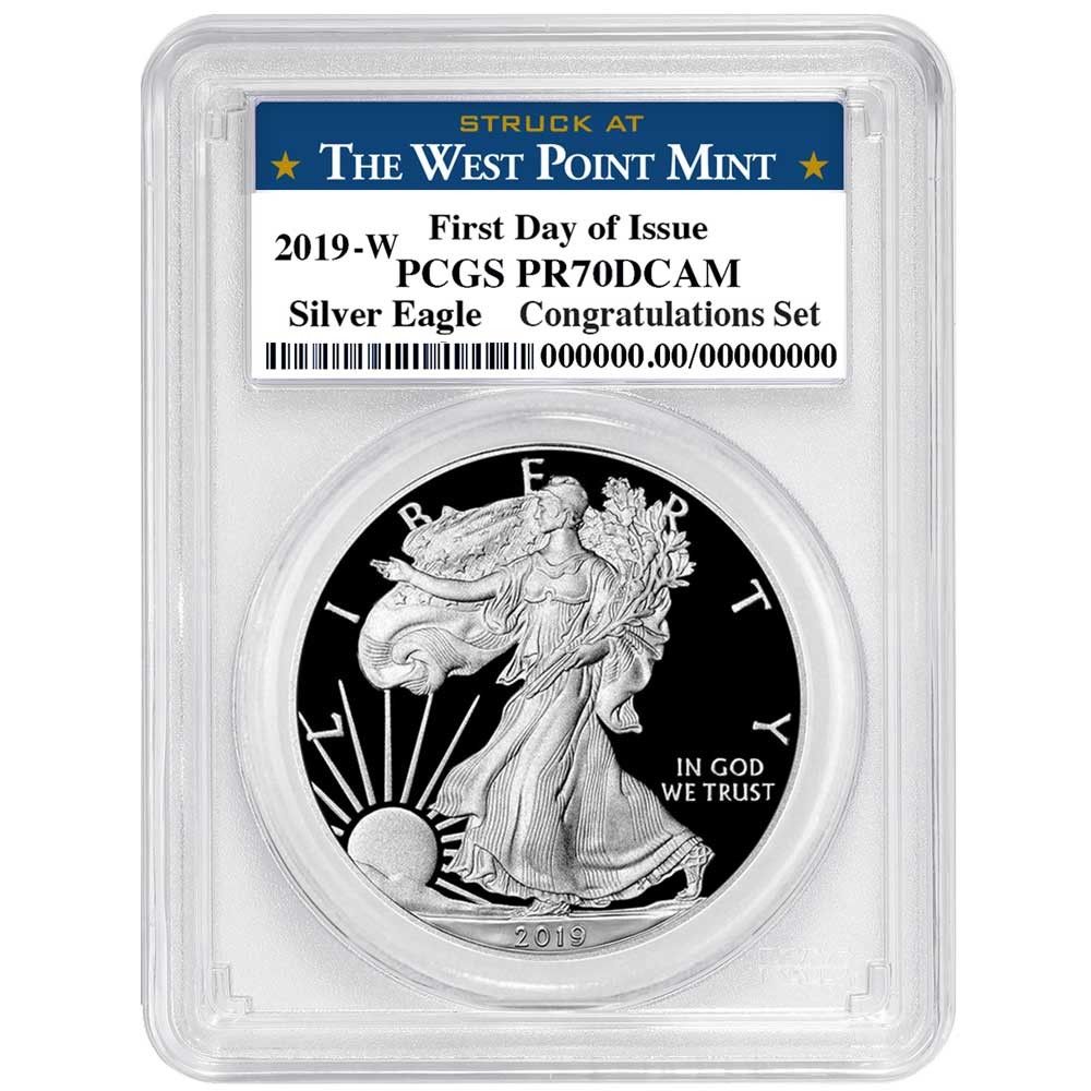 2019 W 1 1オンス プルーフ アメリカンシルバーイーグル コングラチュレーションセット PCGS