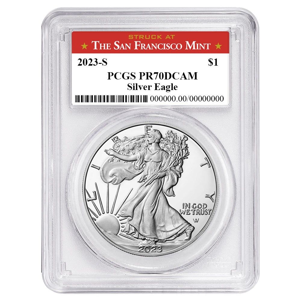 2025 S 1 1オンス プルーフ アメリカンシルバーイーグル PCGS サンフランシスコラベル