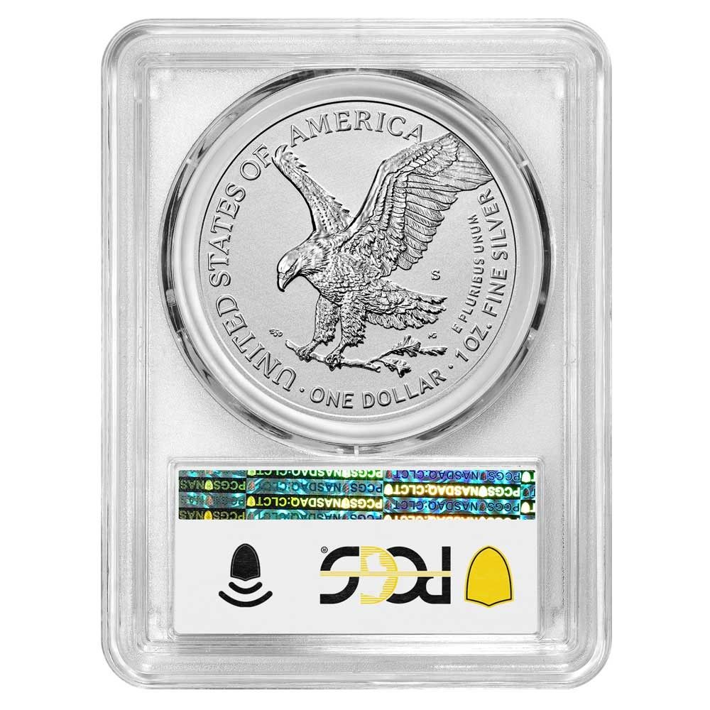 2021 S 1 1オンス T 2 リバースプルーフ アメリカンシルバーイーグル PCGS PR 70 FDOI フラッグラベル