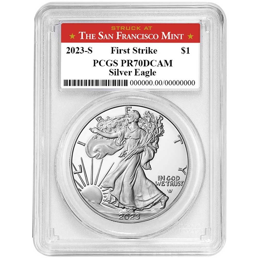 2025 S 1 1オンス プルーフ アメリカンシルバーイーグル PCGS FS サンフランシスコラベル