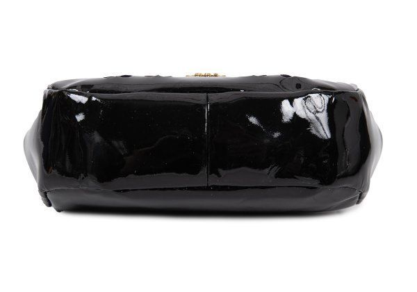  アナスイANNA SUI エナメルがま口ミニポーチ 黒 マザーズバッグ バッグ