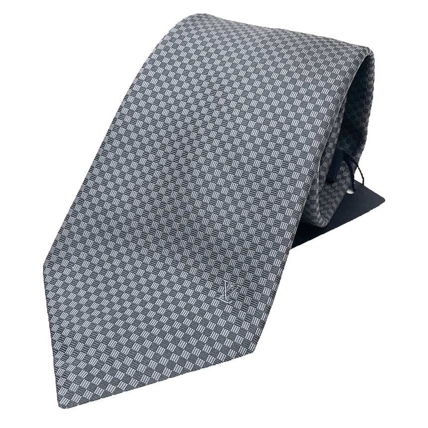 箱付き美品✨️　VUITTON　ネクタイ　ミックス　クラヴァット　ダミエ　グレー ルイヴィトン LOUIS VUITTON ネクタイ クラヴァット マイクロダミエ