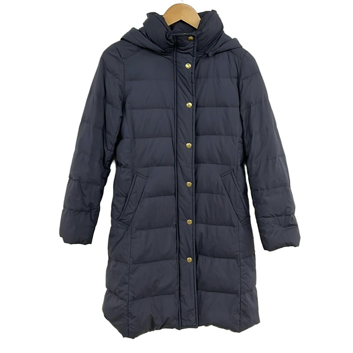 マッキントッシュフィロソフィー ダウンコート サイズ36 M レディース ネイビー フード ファー着脱可 冬 長袖
