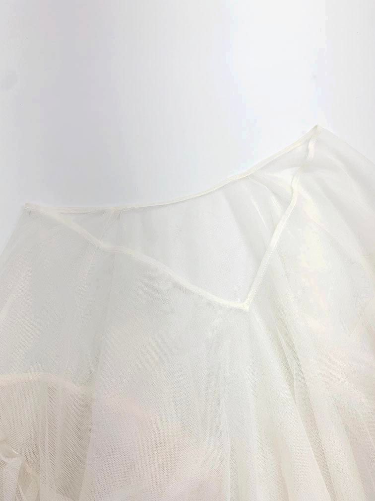 定価11400円 VネックボリュームチュールギャザーTOPS