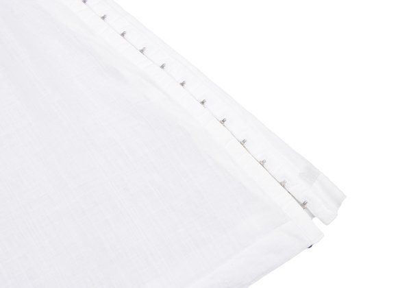 サイドホックスリットデザインシャツワンピース 白3