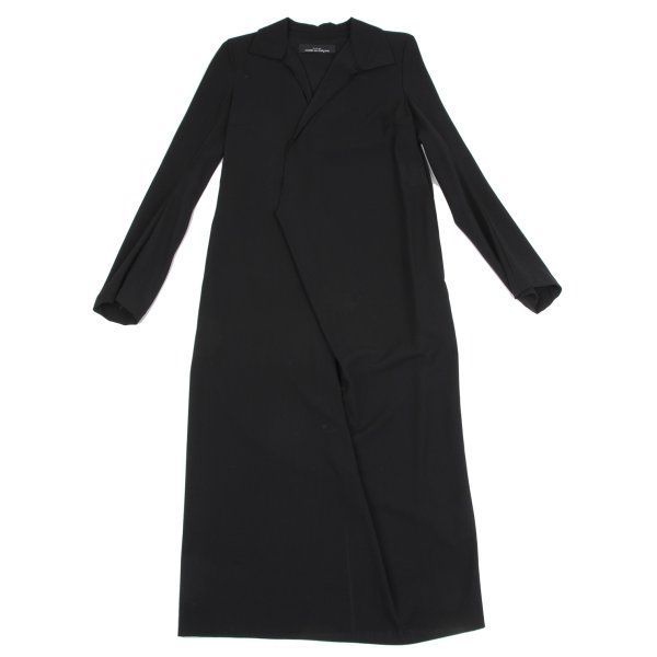 トリココムデギャルソンtricot COMME des GARCONS ウールフロントつまみステッチワンピース 黒M位