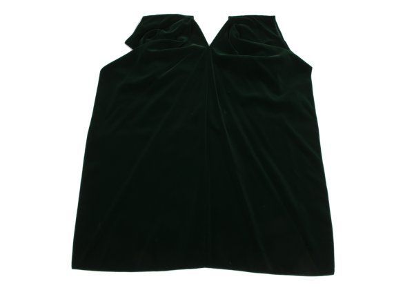  コムデギャルソンCOMME des GARCONS Vネックベロアワンピース 緑M位 ワンピース マタニティ