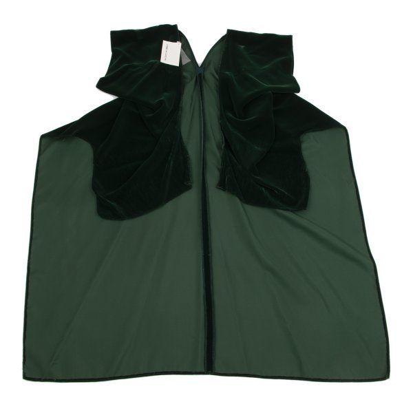 コムデギャルソンCOMME des GARCONS Vネックベロアワンピース 緑M位